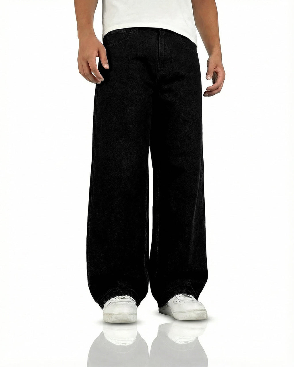 Inked Black Baggy Jeans