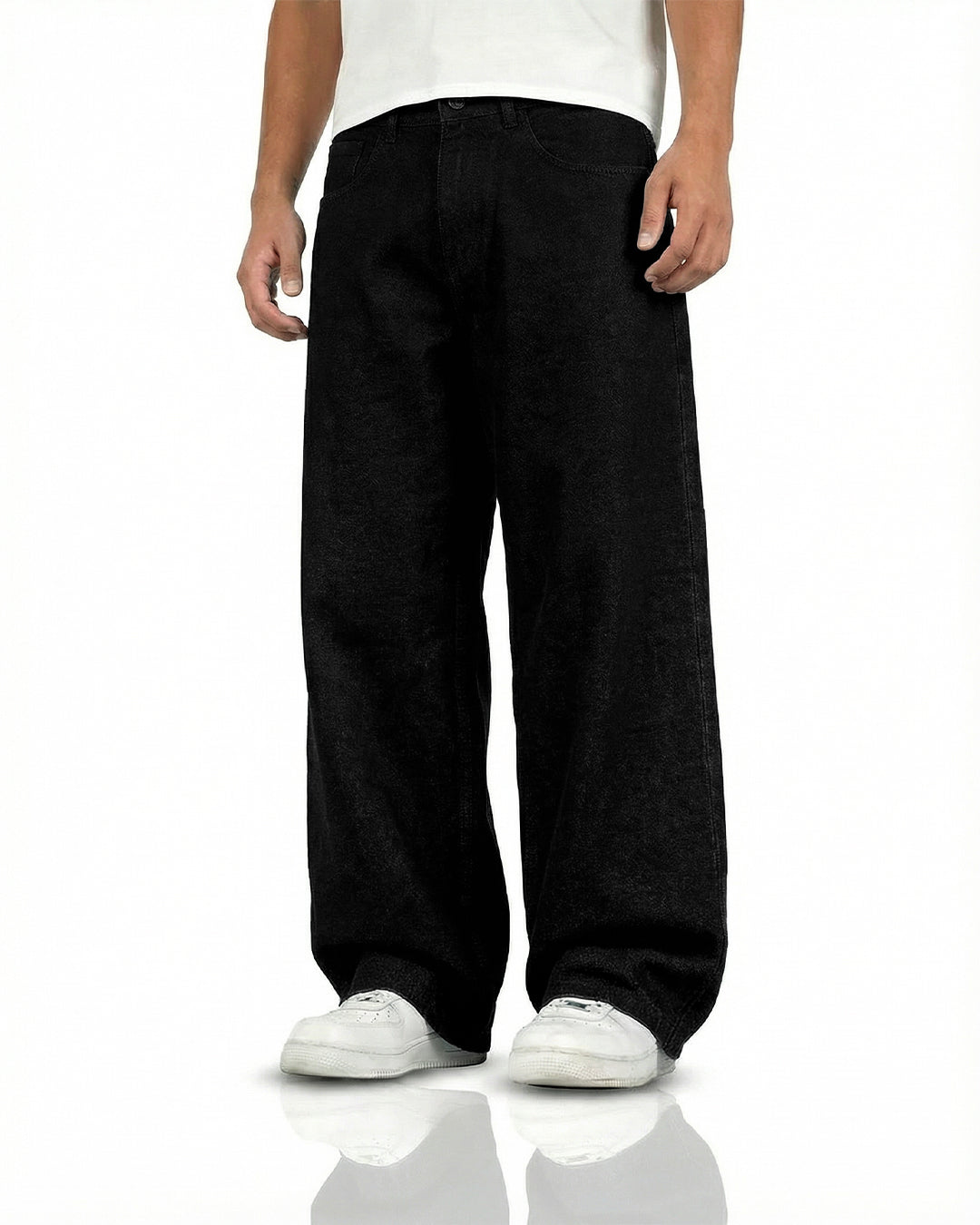 Inked Black Baggy Jeans