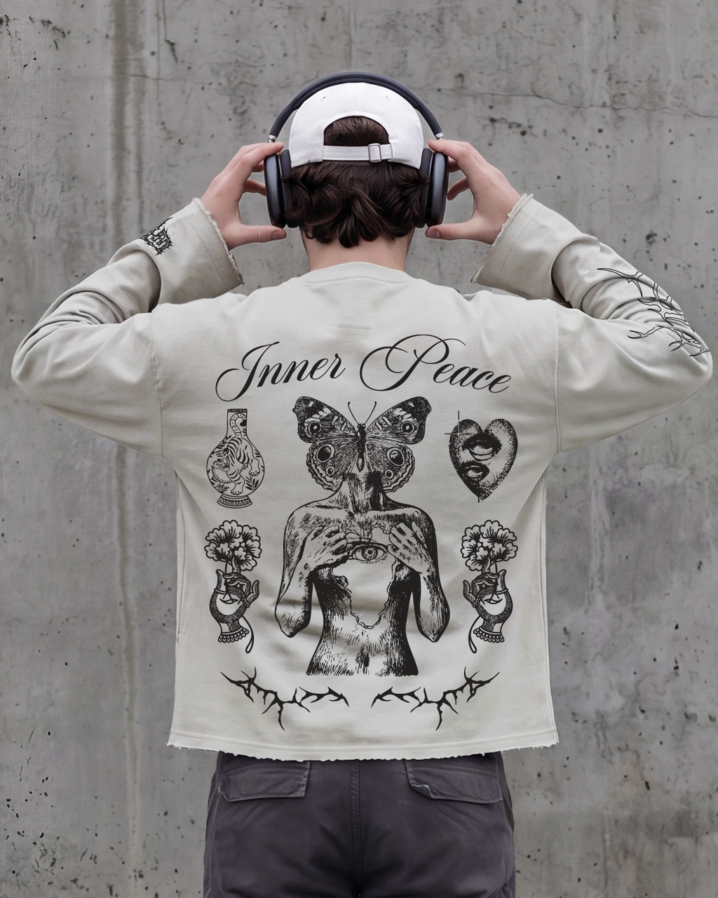 Inner Peace Full Sleeves Boxy-Fit T-shirt