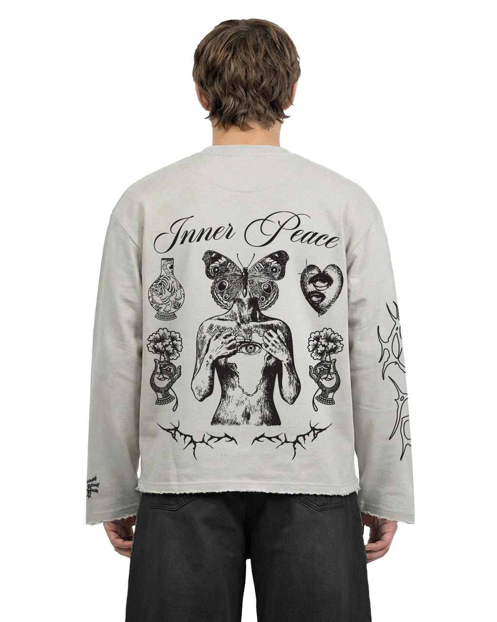 Inner Peace Full Sleeves Boxy-Fit T-shirt