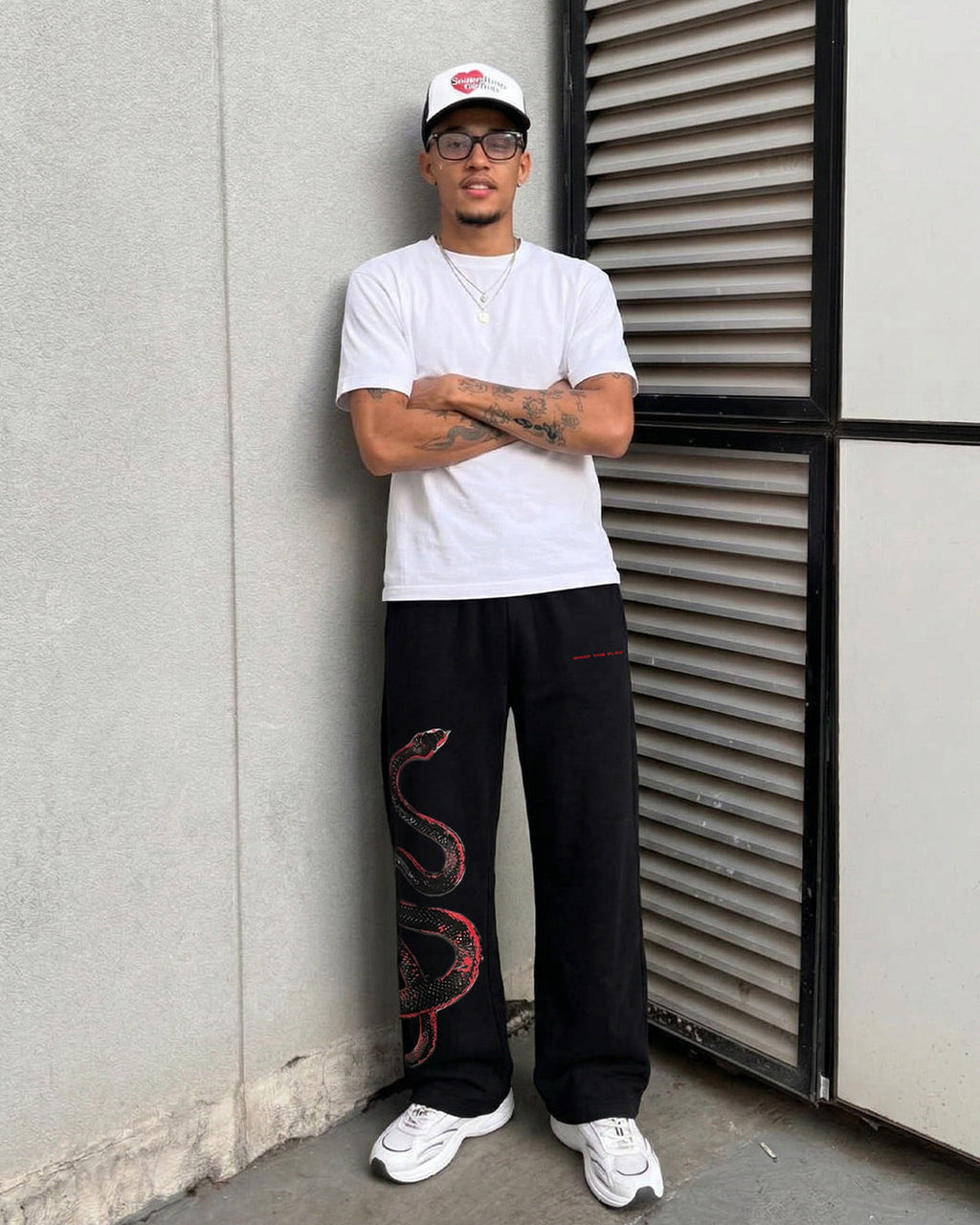 Venom Black Cotton Pants
