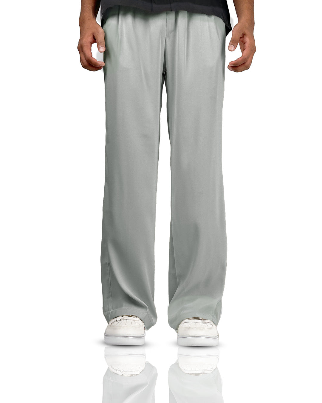 Light Grey Classic Korean Pants