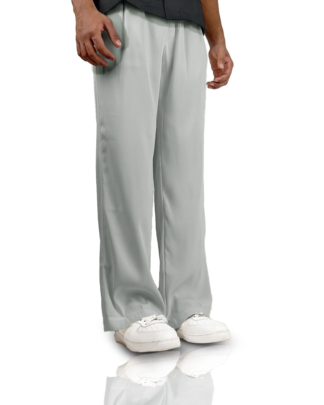 Light Grey Classic Korean Pants