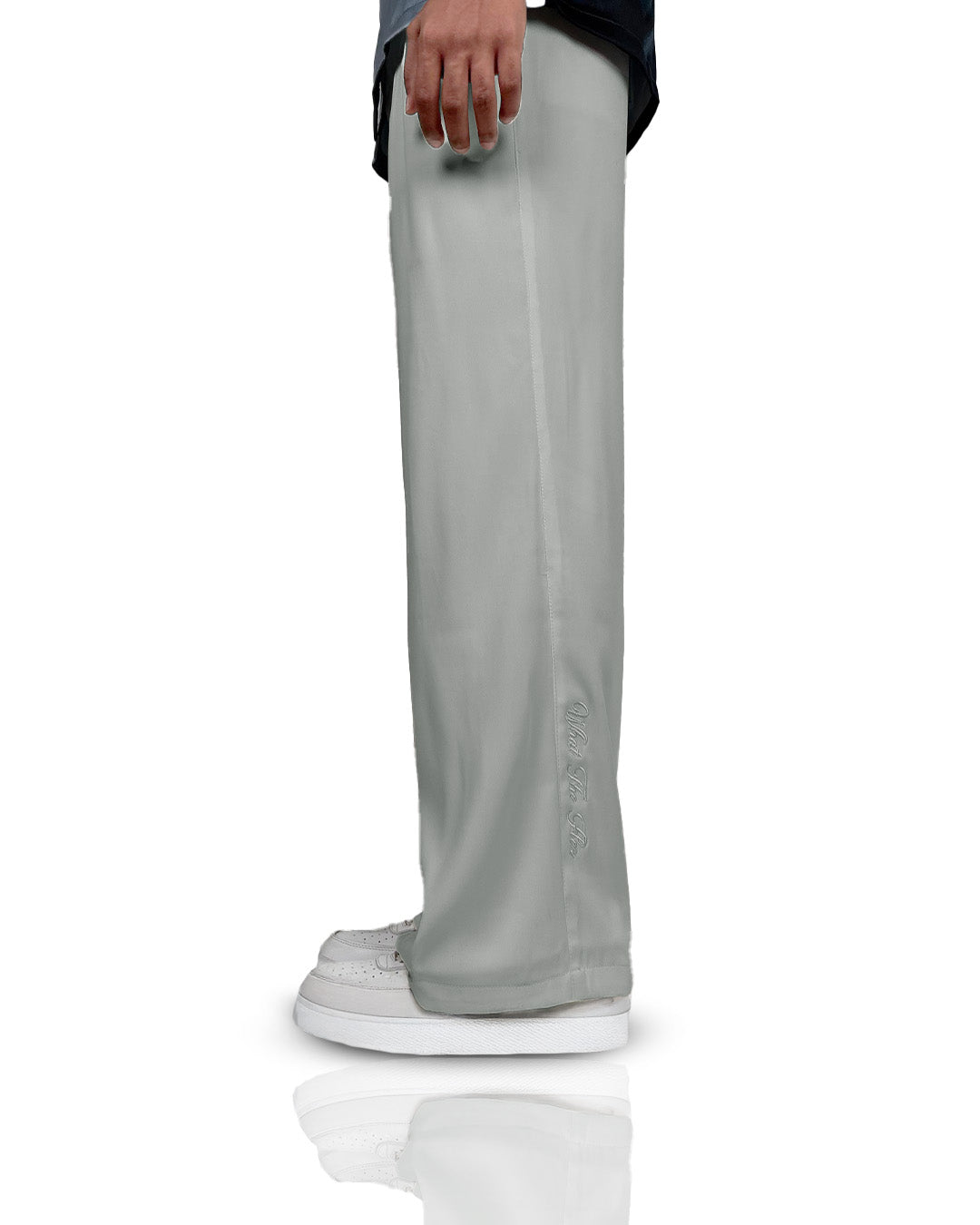 Light Grey Classic Korean Pants