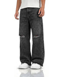 Lost Black Rugged Baggy Jeans
