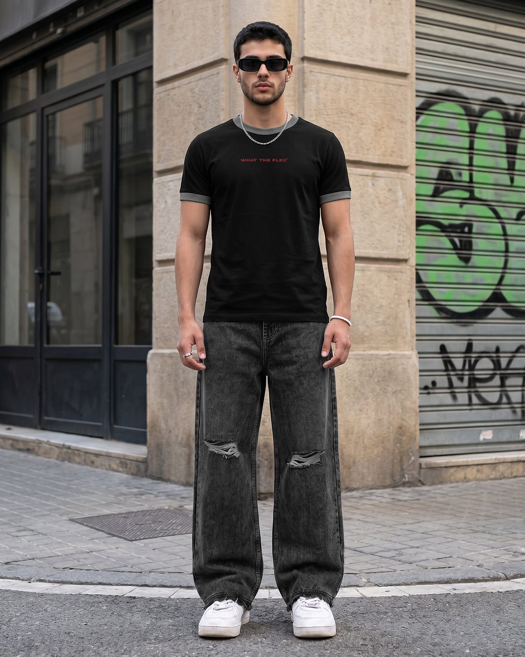 Lost Black Rugged Baggy Jeans