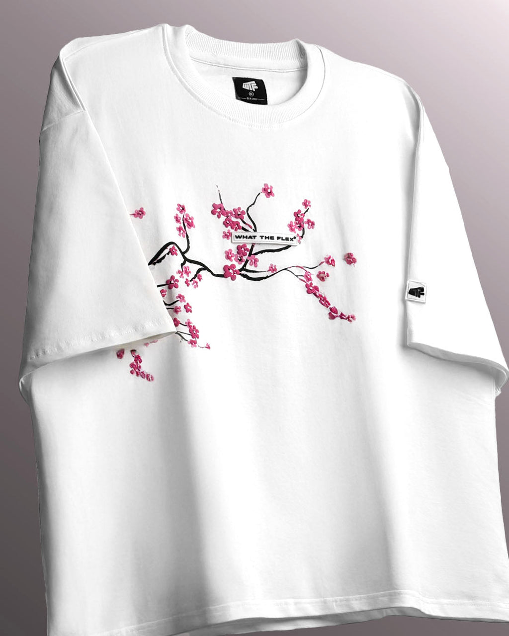 Lost Bloom Boxy-Fit White T-shirt