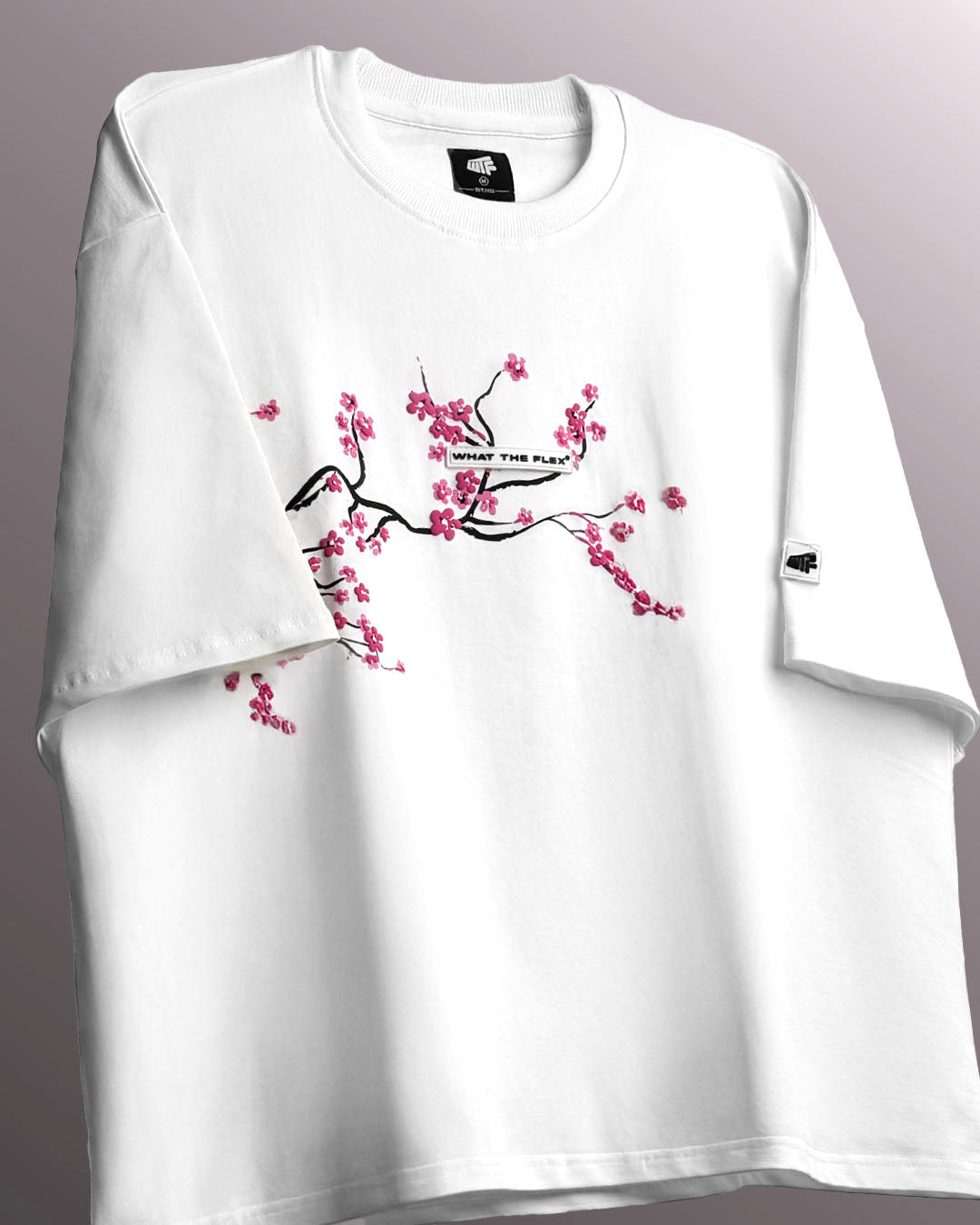 Lost Bloom Boxy-Fit White T-shirt