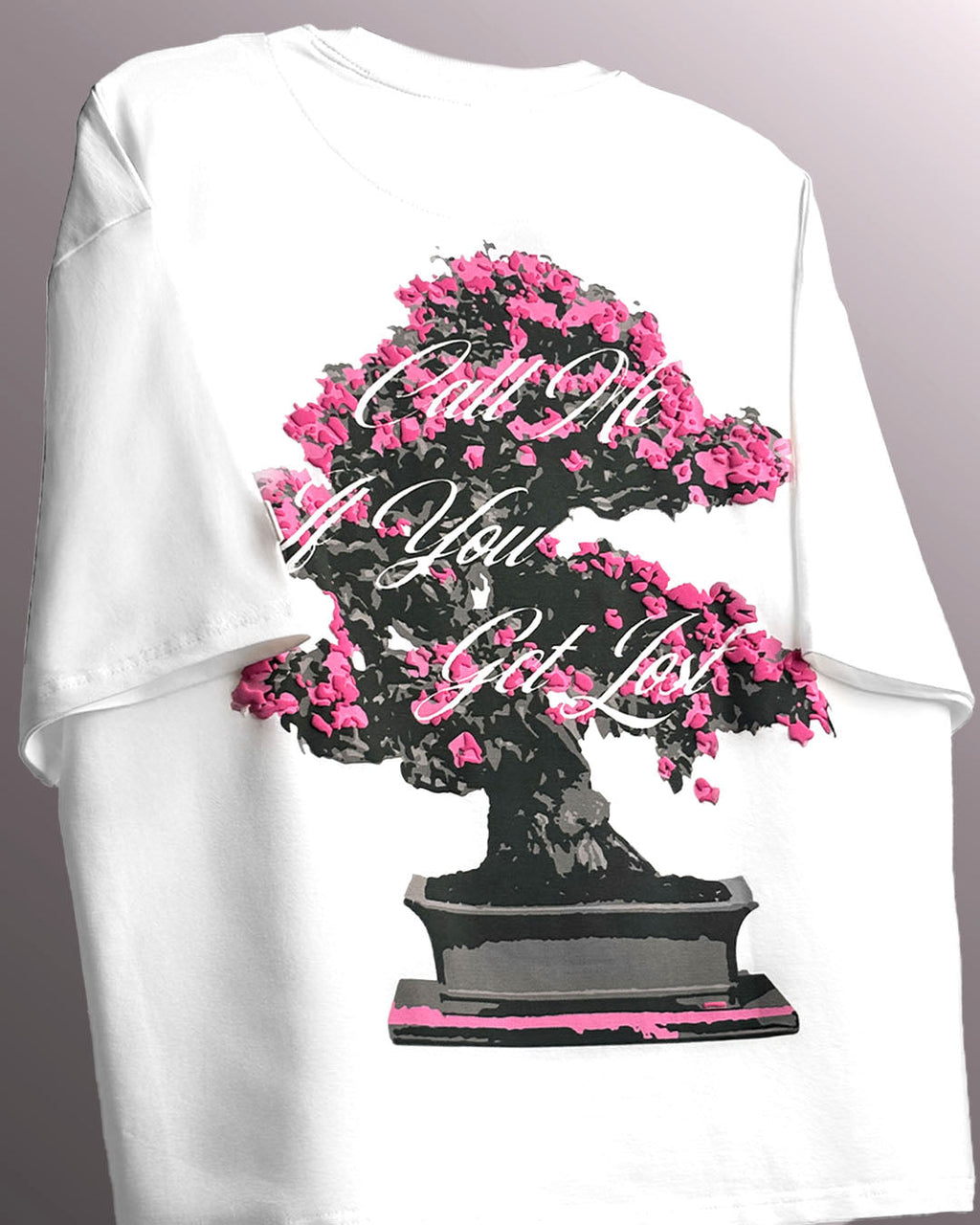 Lost Bloom Boxy-Fit White T-shirt