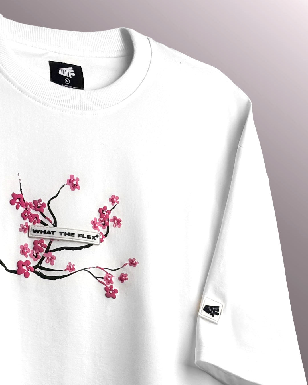Lost Bloom Boxy-Fit White T-shirt