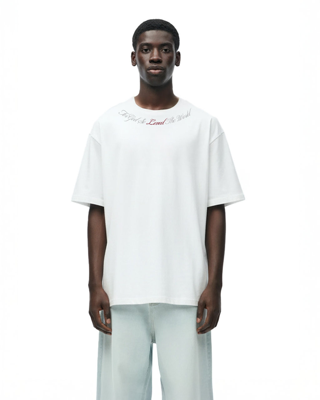 Lost Scriptures Embroidery White T-Shirt