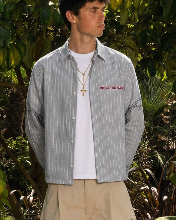 My Place Linen Striped Shirt
