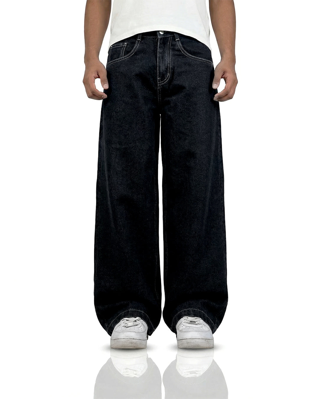 Midnight Black Baggy Jeans