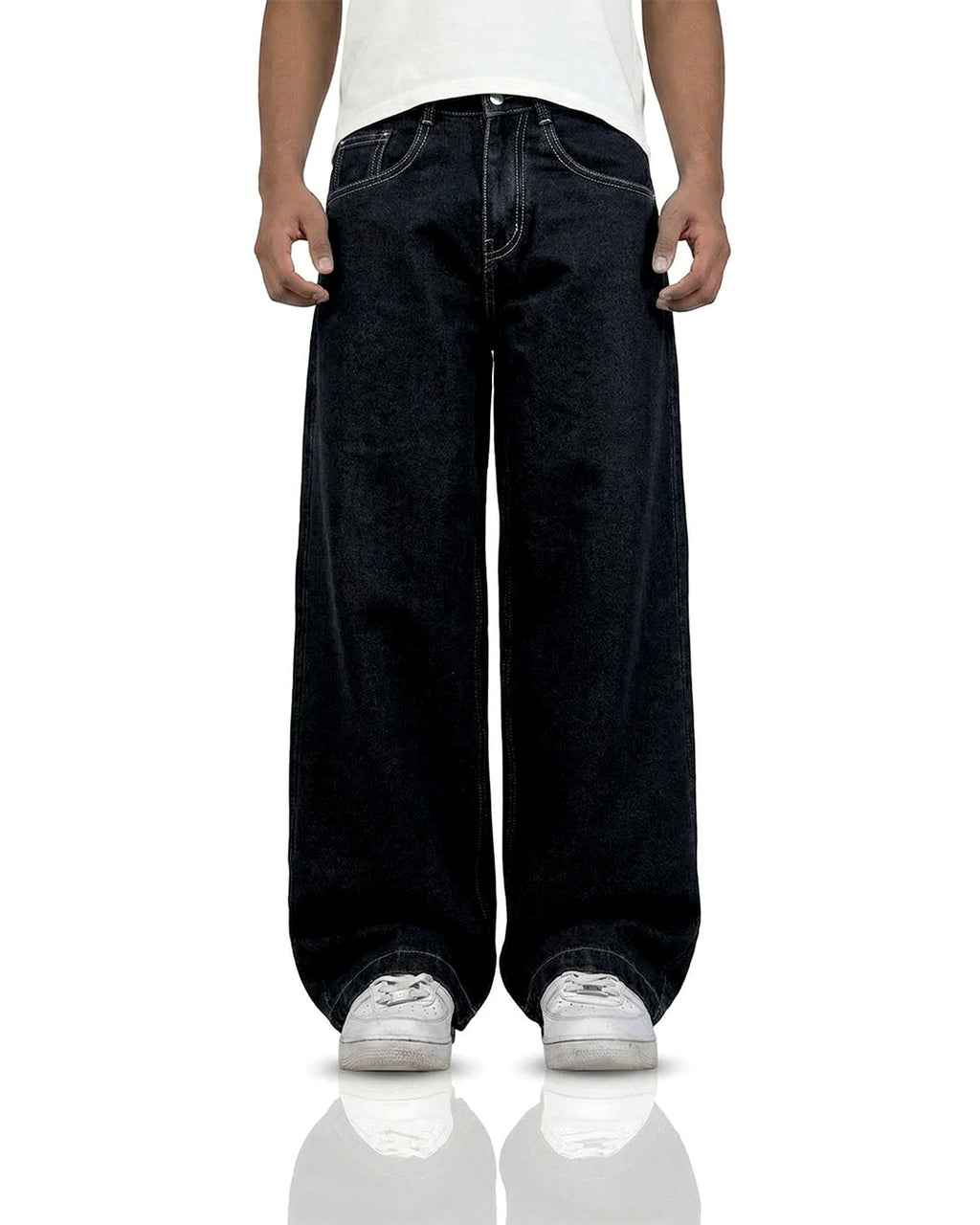 Midnight Black Baggy Jeans