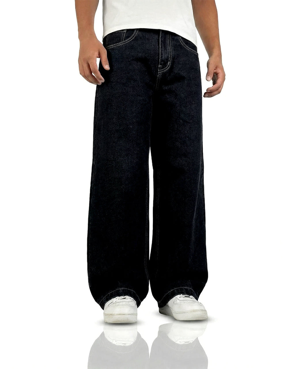 Midnight Black Baggy Jeans