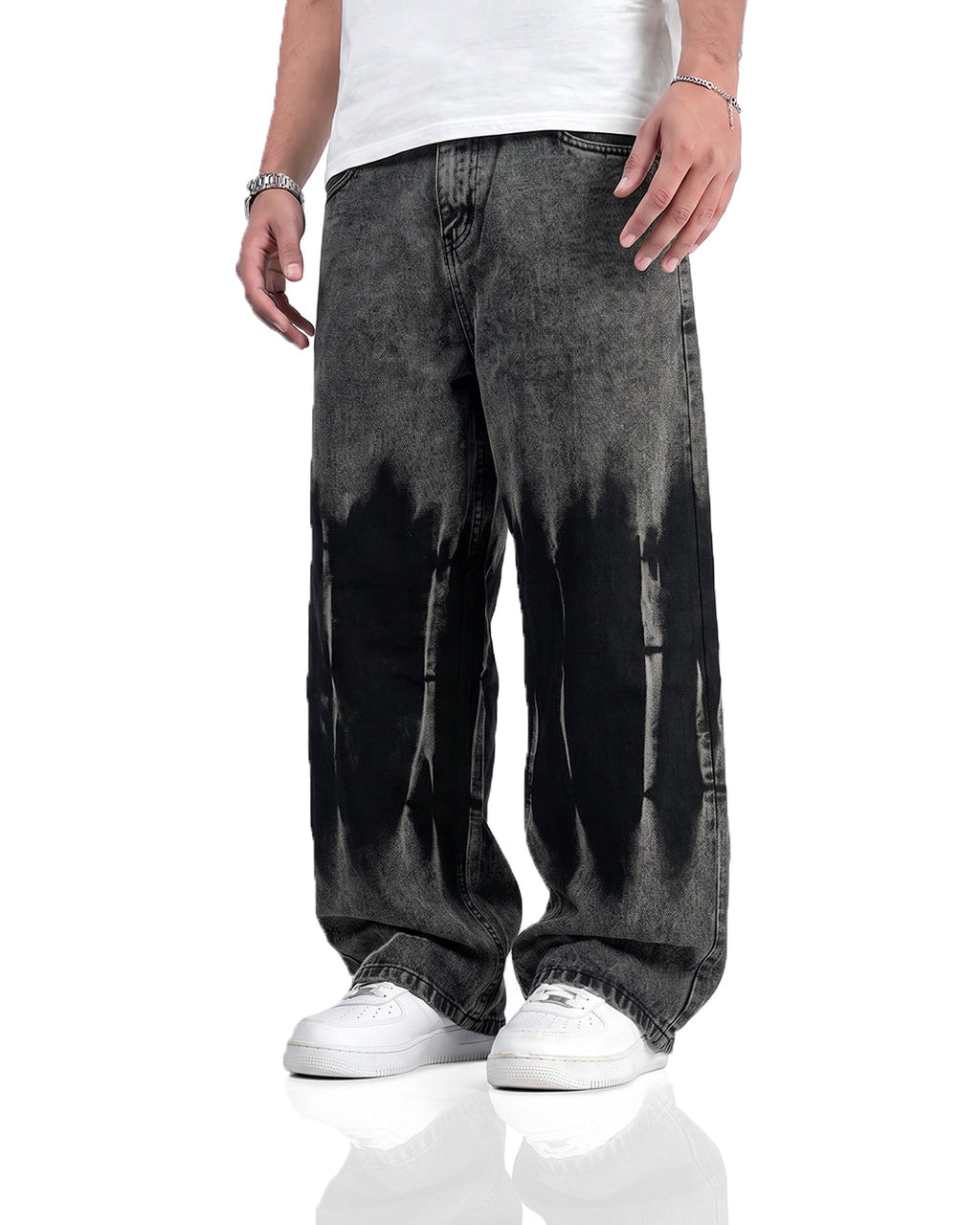 Nightmare Grey Baggy Jeans