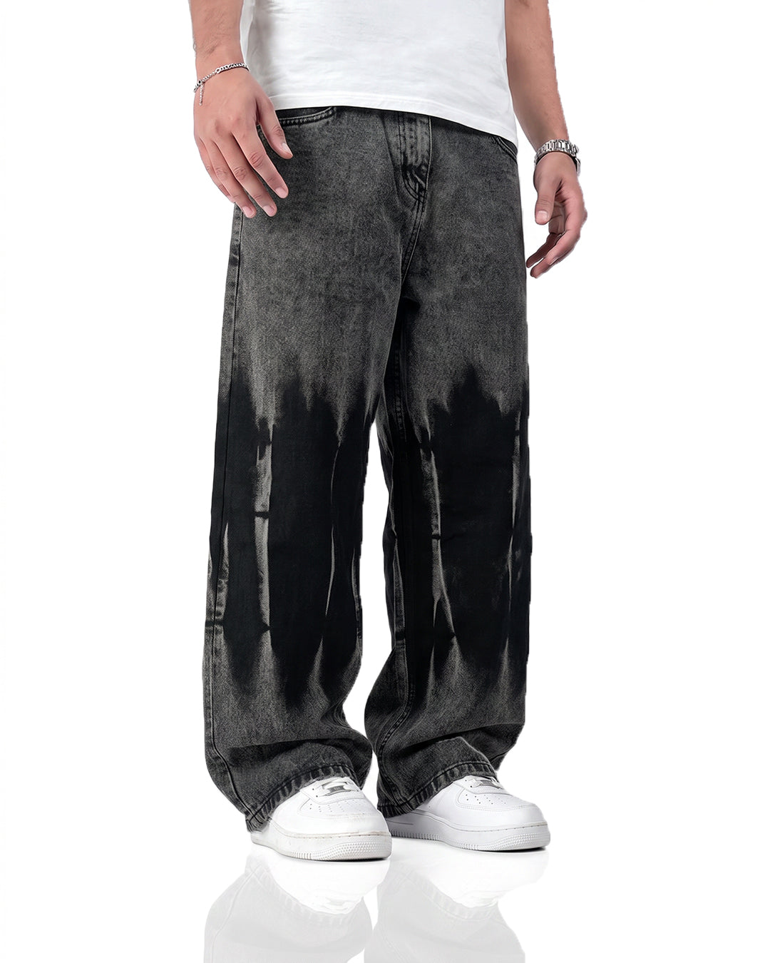 Nightmare Grey Baggy Jeans