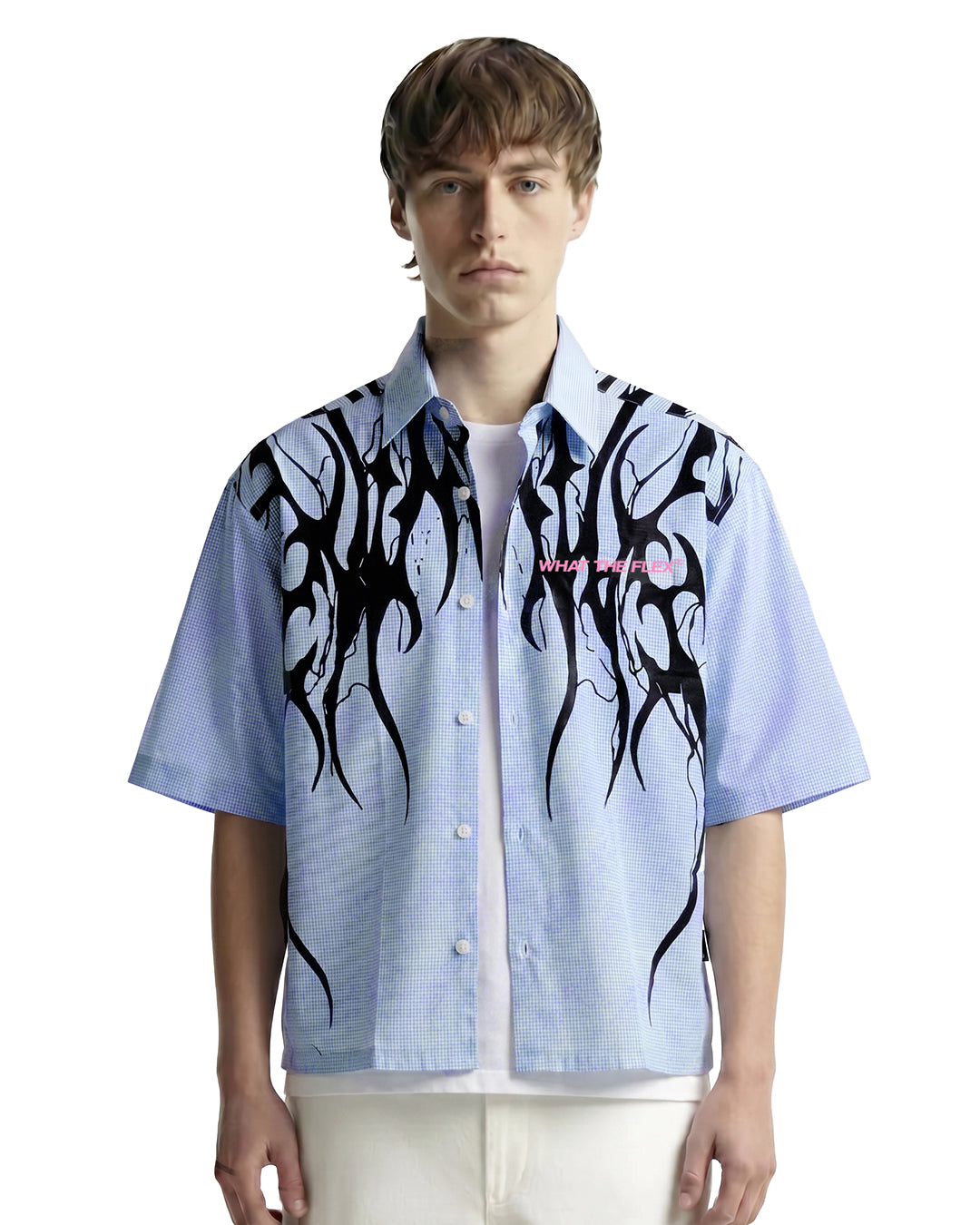 Not Sorry Half Sleeves Checks Shirt