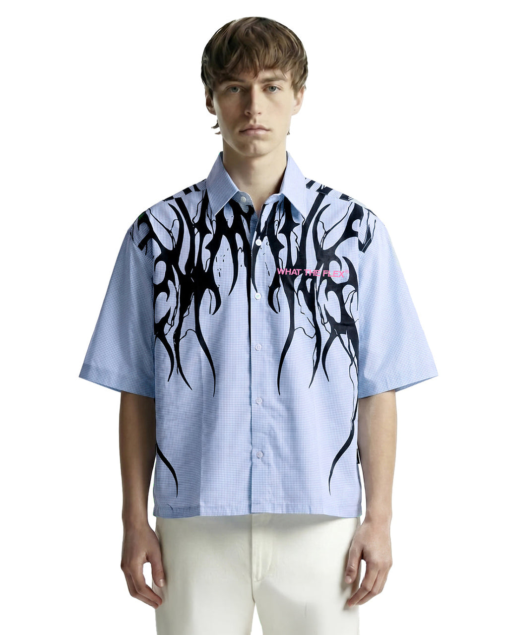 Not Sorry Half Sleeves Checks Shirt
