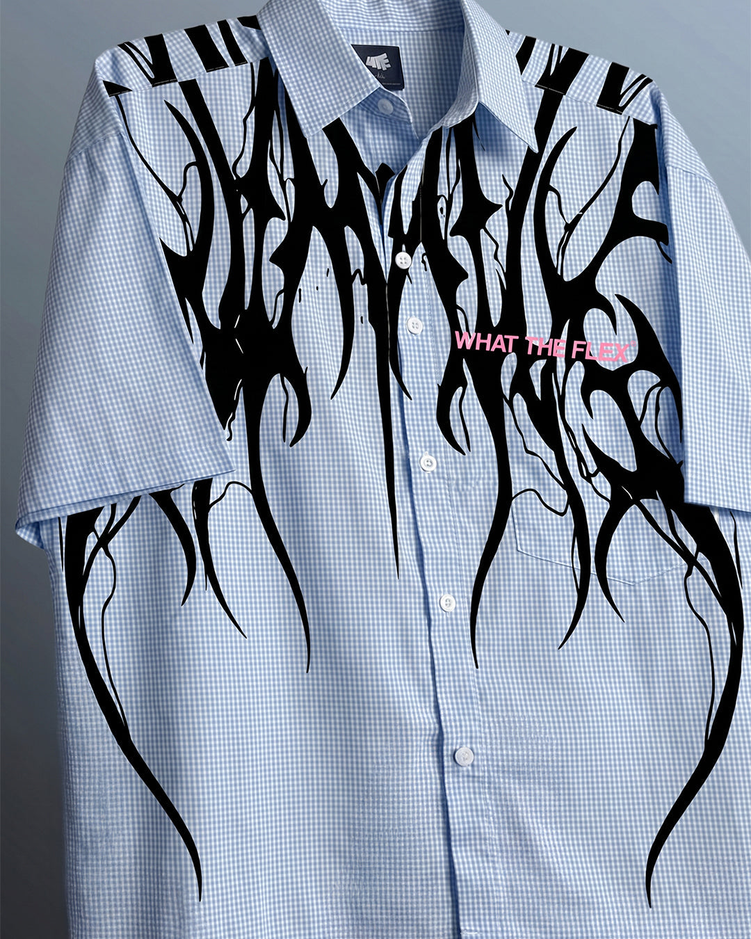 Not Sorry Half Sleeves Checks Shirt