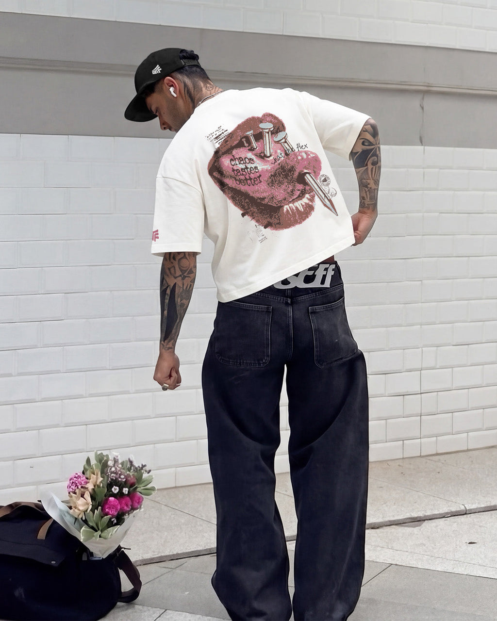 Riot Off White Boxy-Fit White T-shirt