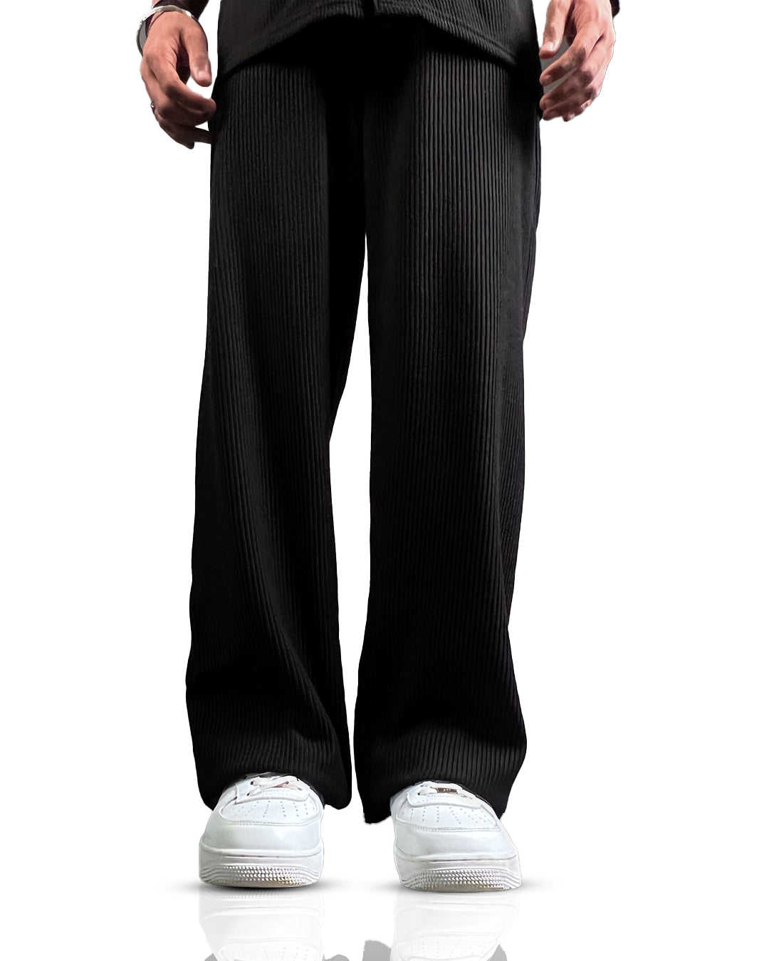 Black Ribbed Pants