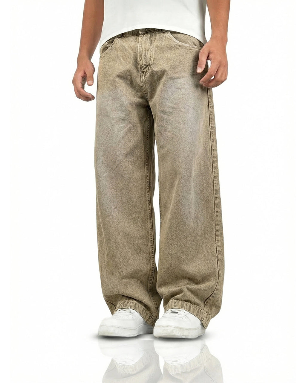 Rust Olive Baggy Jeans