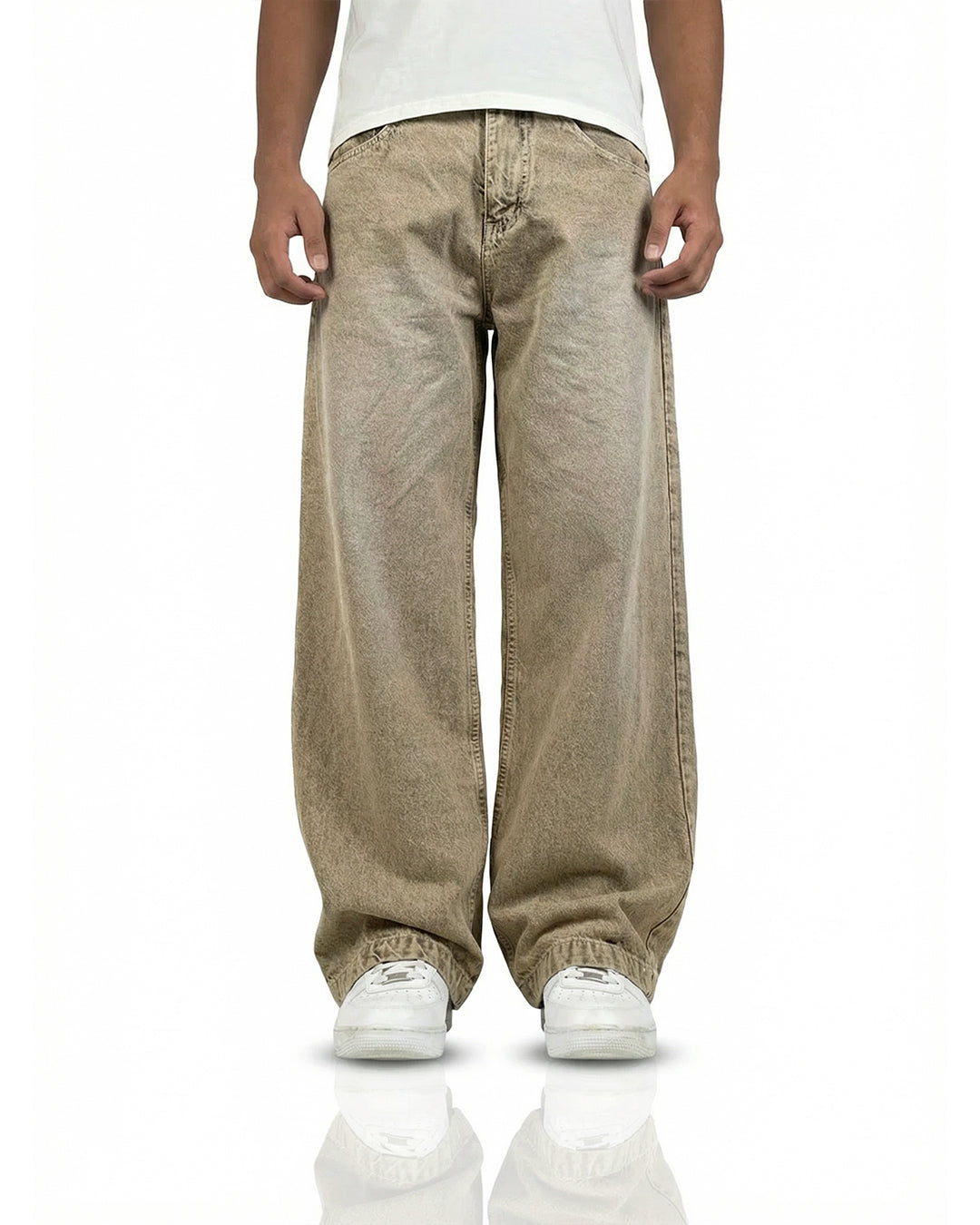 Rust Olive Baggy Jeans