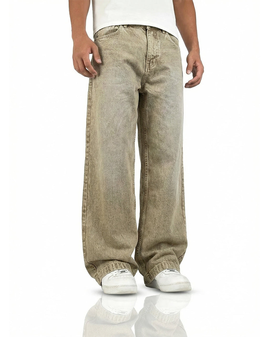 Rust Olive Baggy Jeans