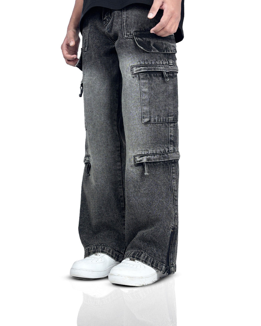 Stash Pocket Cargo Baggy Jeans