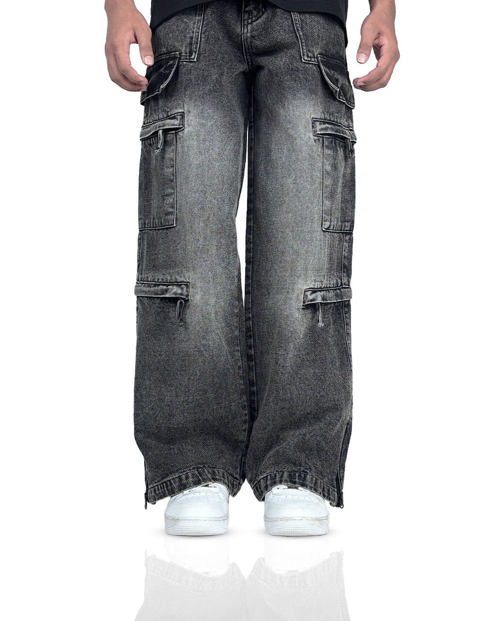 Stash Pocket Cargo Baggy Jeans