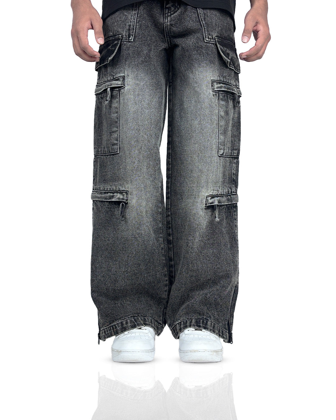 Stash Pocket Cargo Baggy Jeans