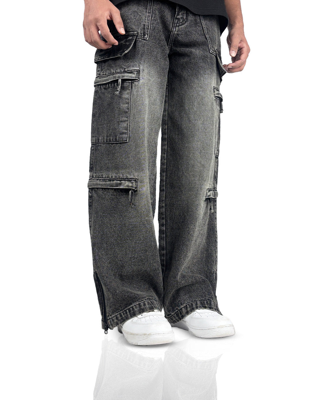 Stash Pocket Cargo Baggy Jeans
