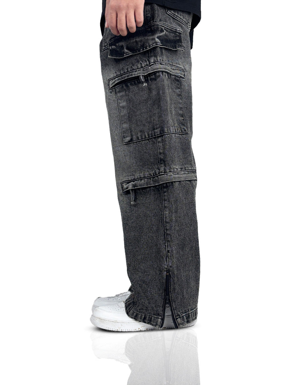 Stash Pocket Cargo Baggy Jeans