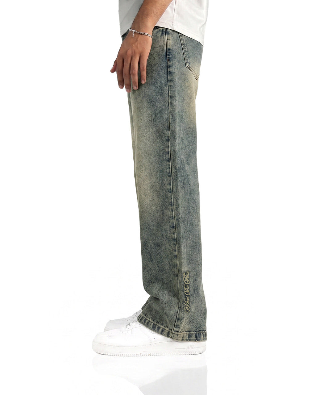 Burnt Blue Straight Cut Jeans