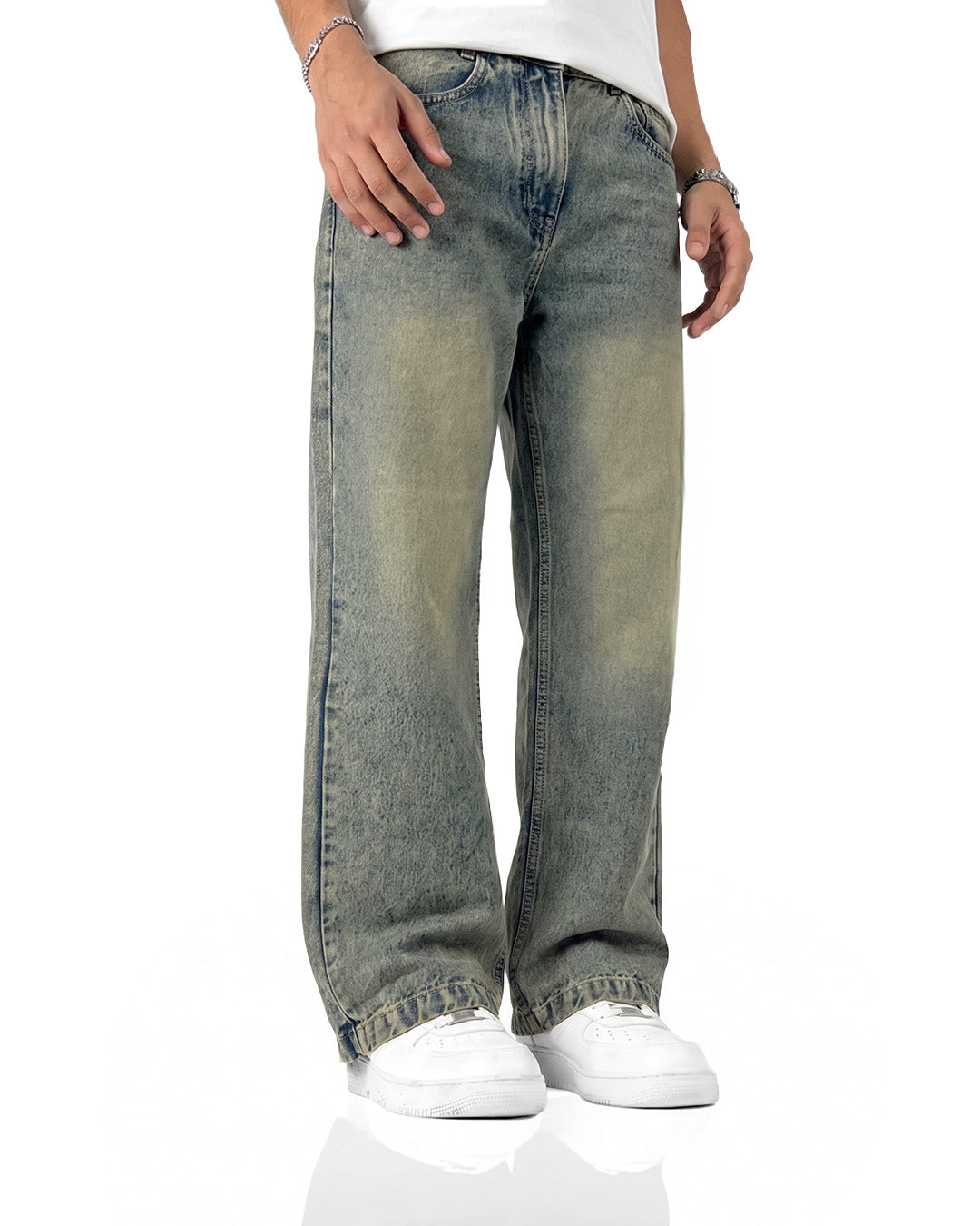Burnt Blue Straight Cut Jeans
