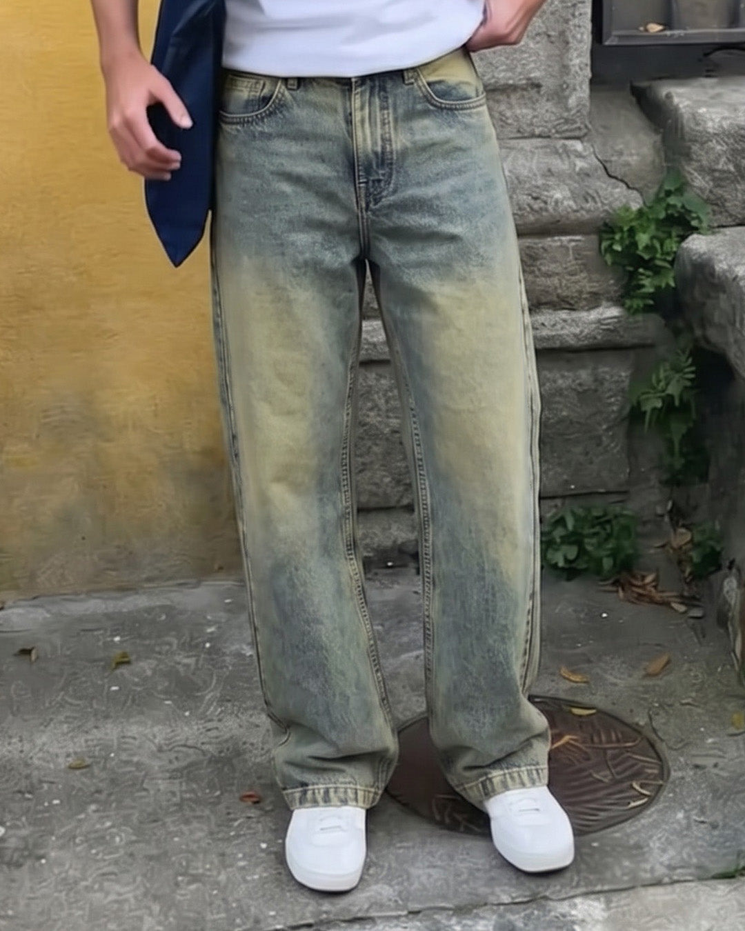 Burnt Blue Straight Cut Jeans