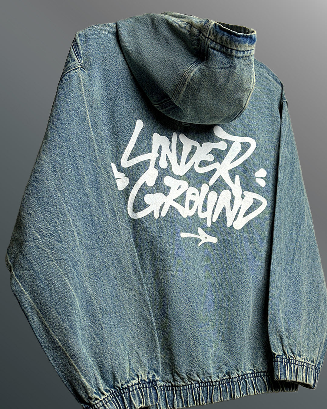 Street Blue Denim Hoodie