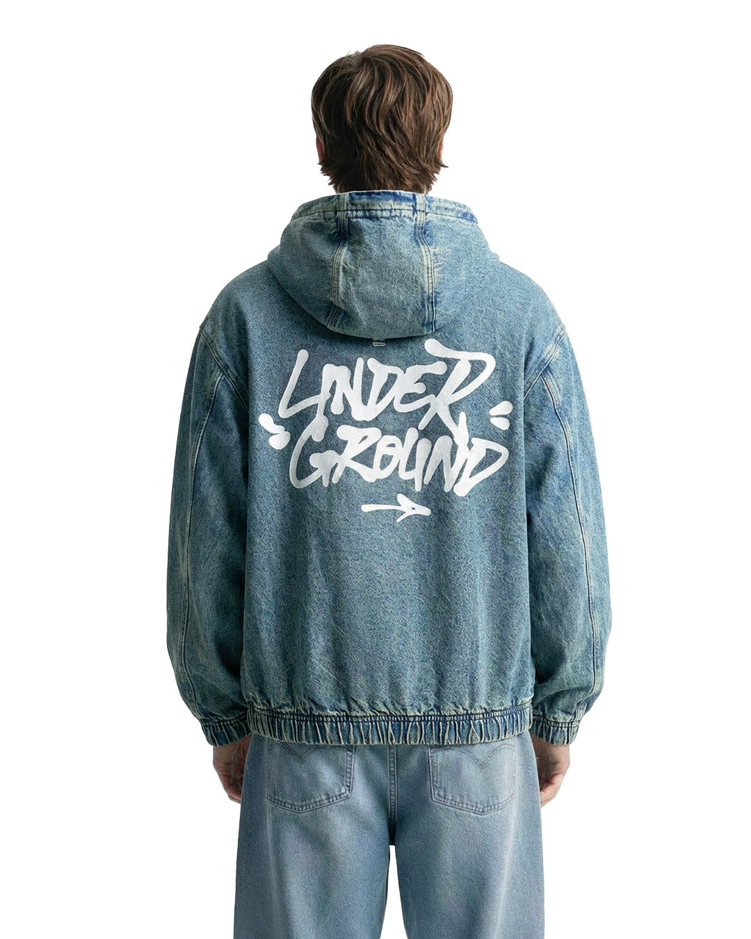 Street Blue Denim Hoodie