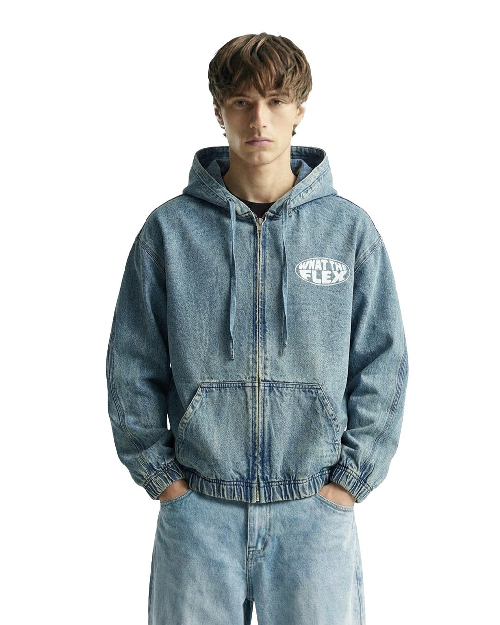 Street Blue Denim Hoodie