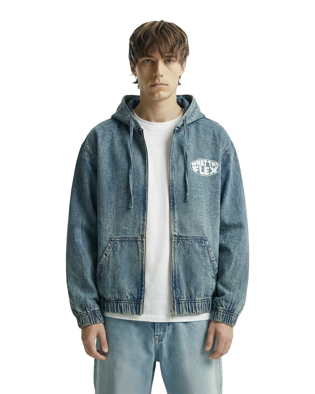Street Blue Denim Hoodie