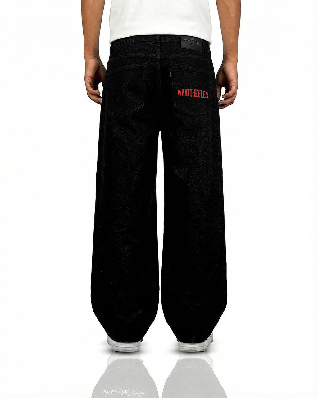 Veins Black Baggy Jeans