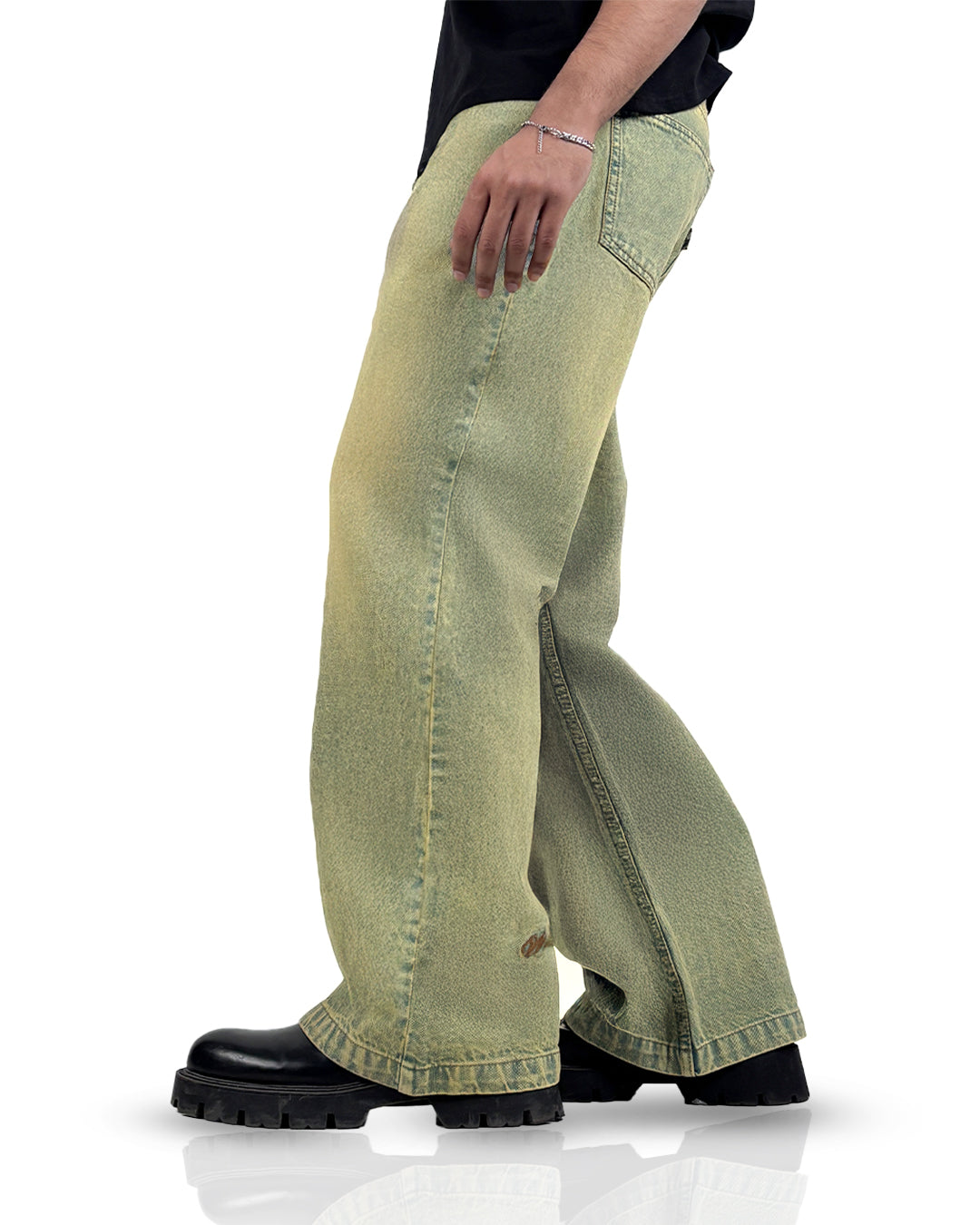 Vintage Blue Wide Flared Jeans