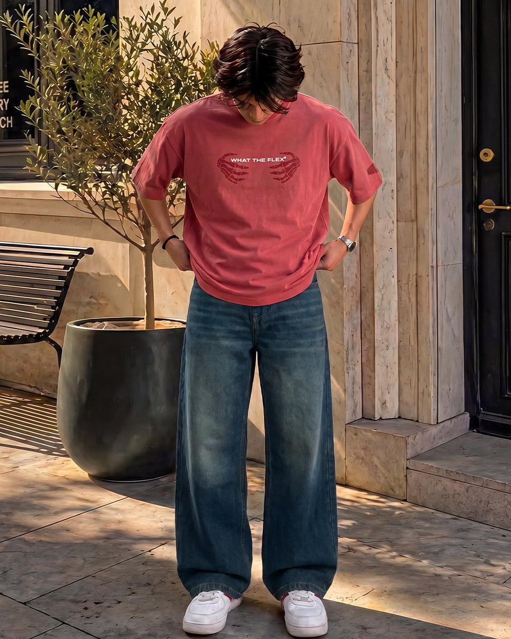 Void Blue Panel Baggy Jeans