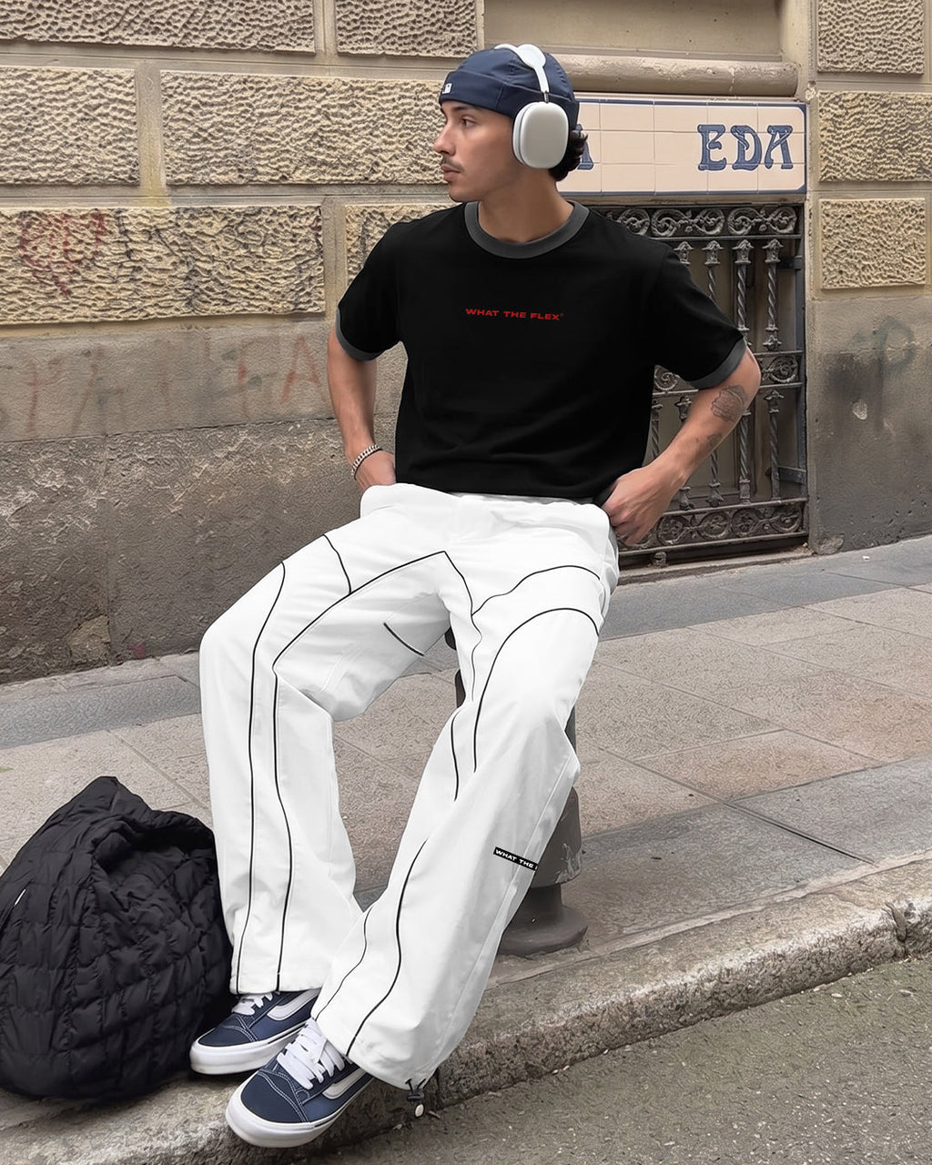Baseline White Parachute Pants