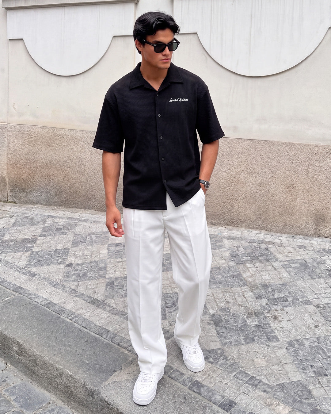 Structured Ivory Korean Pants