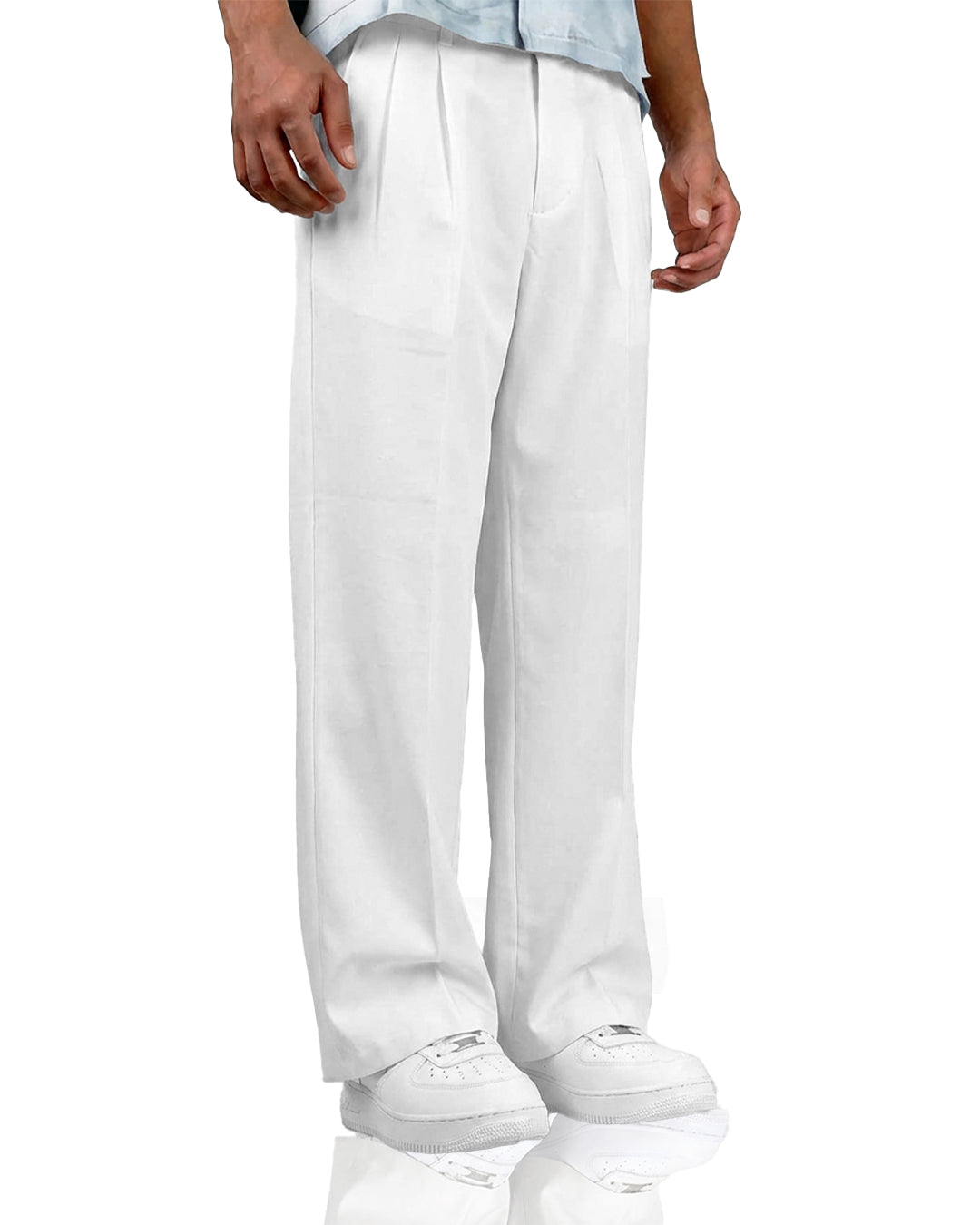 Structured Ivory Korean Pants
