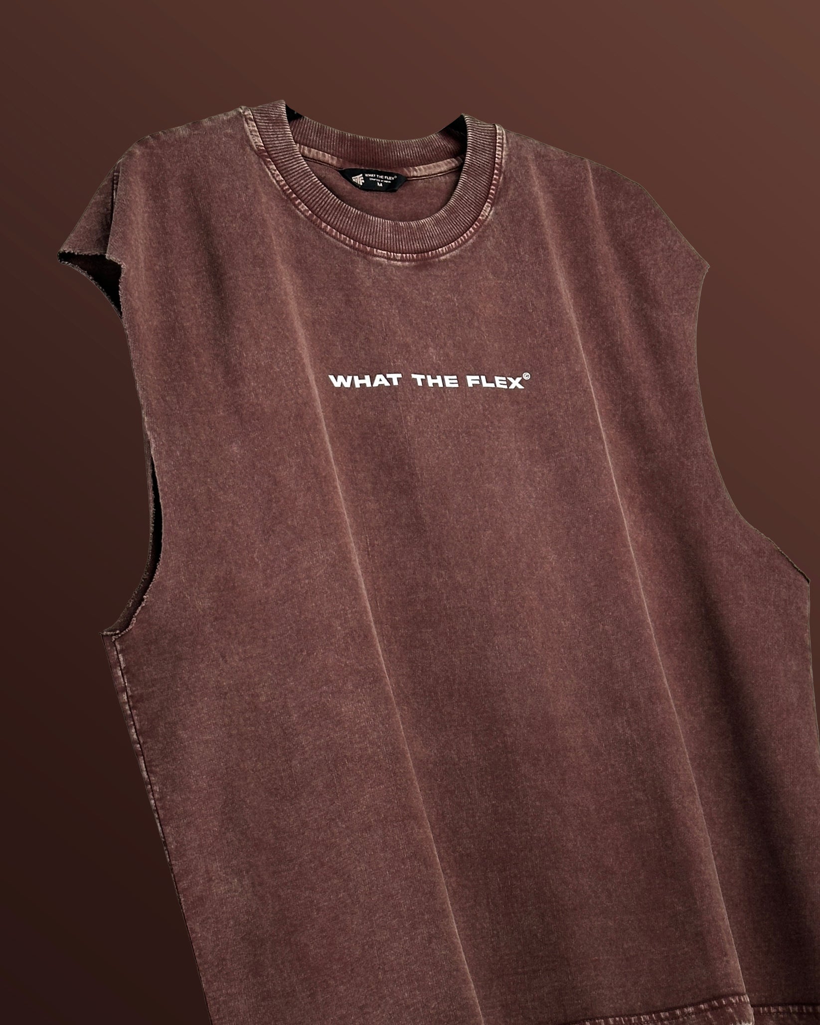 Wildside Brown Acid Wash Boxy Vest