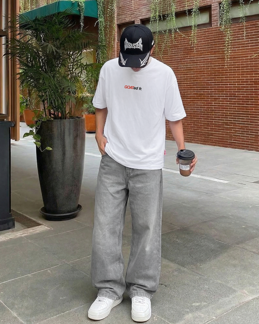 Ash Grey Baggy Jeans