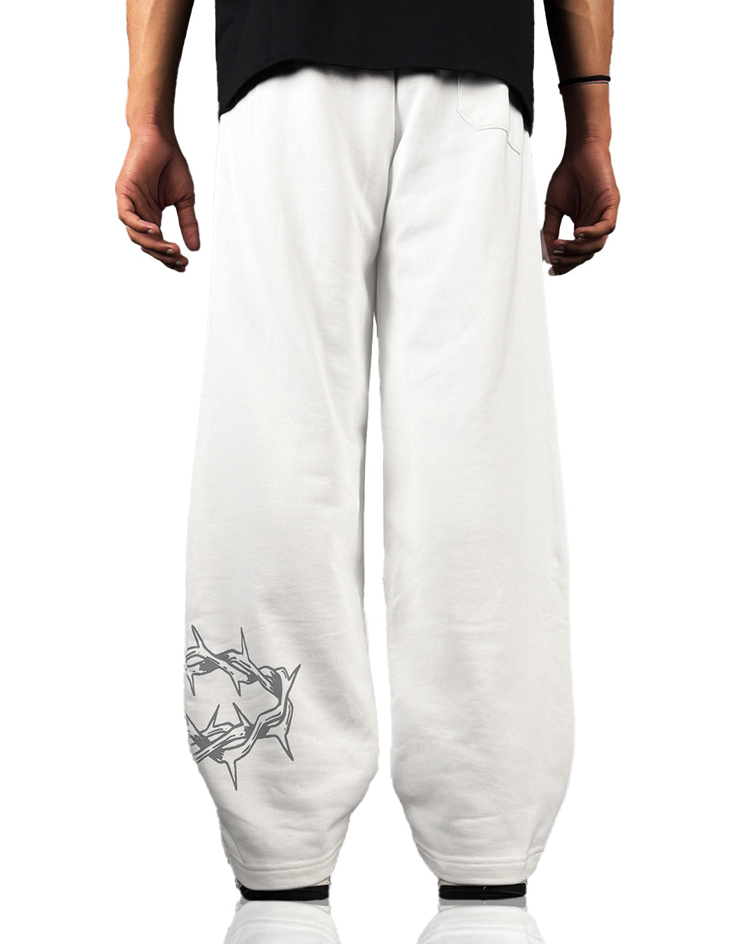 Barbed White Essential Cotton Pants